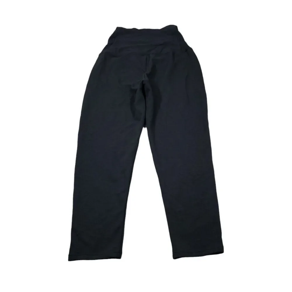 Maternity Nike One French Terry Pants Black FB4683-010 Women's Size Small